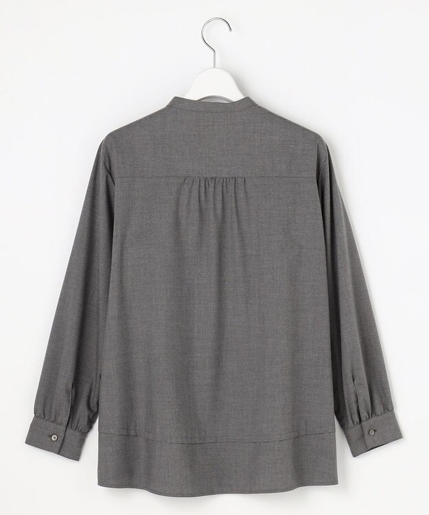 J.PRESS LADIES LIMBLESS50ツイル ブラウス チャコール系