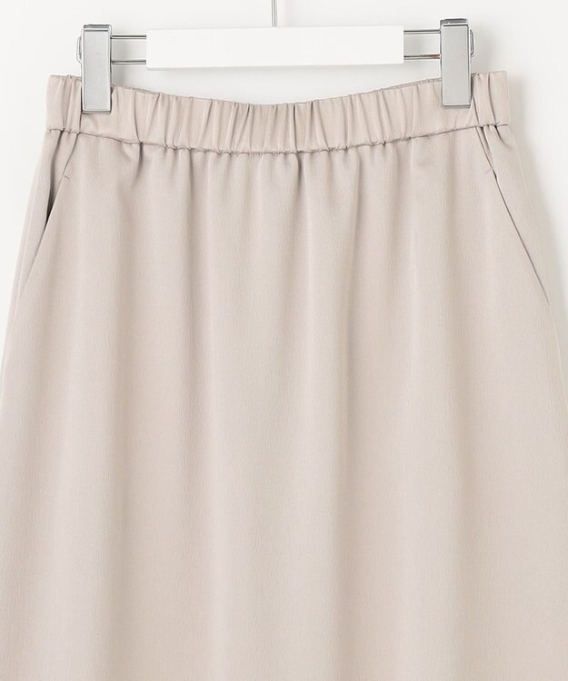 自由区 【XSサイズ～/洗える】チンツサテンタンブラー ナロースカート ベージュ系