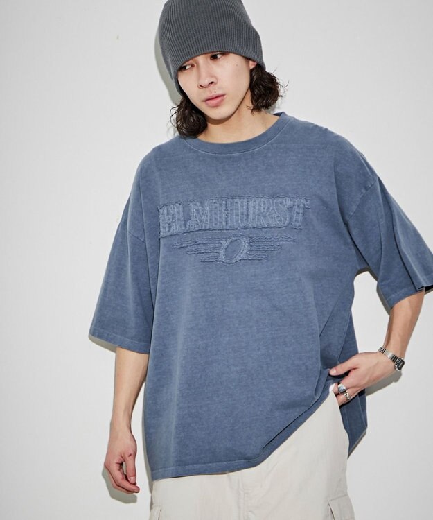 WEGO ピグメントダメージアップリケT（S） ブルー