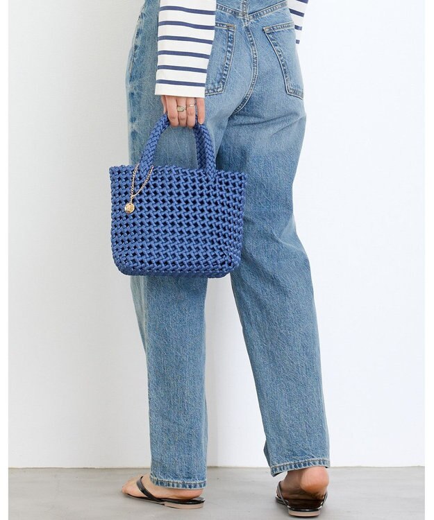 MioFIRANO ブレイドメッシュバッグ＆ポーチセット 2WAY チャーム付き　FIRANO フィラノ BLUE