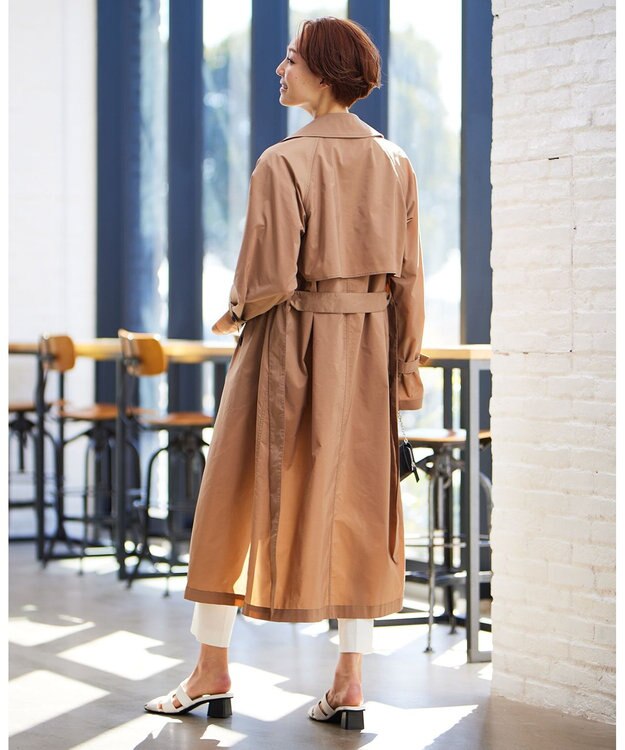 ICB メモリートレンチ コート レディッシュブラウン系