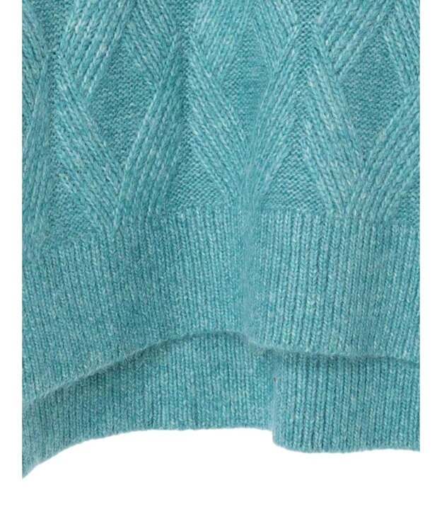 AMERICAN HOLIC Ｍｉｘヤーンモックネックケーブルニットプルオーバー Sax