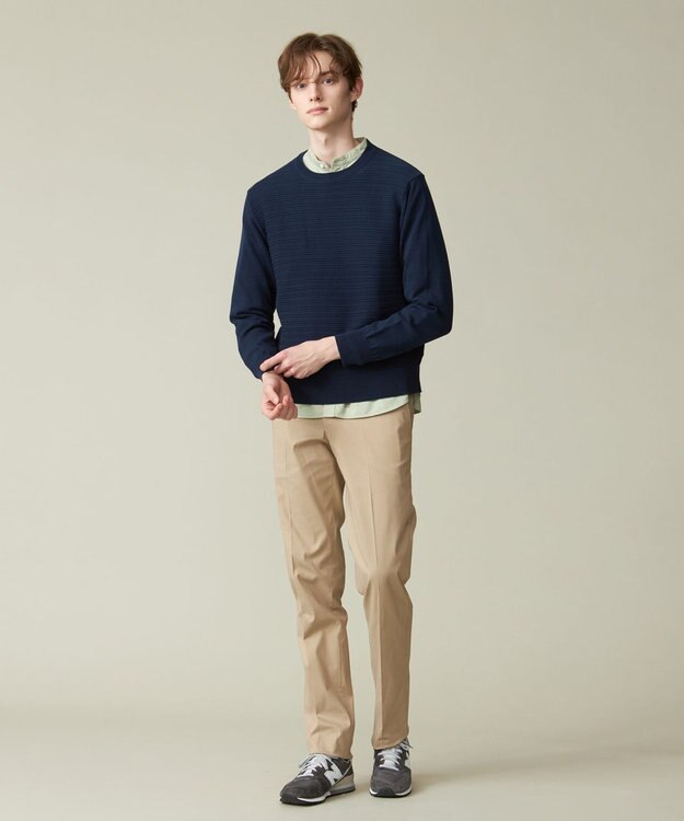 J.PRESS MEN 【大人気バックブル】バンドカラー オックスフォードシャツ ライトグリーン系