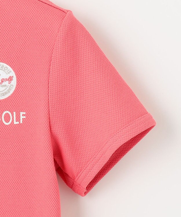 23区GOLF 【WOMEN】【吸水速乾/UVケア】ハニカムカノコ半袖ポロシャツ シンプルながらも機能的 ピンク系