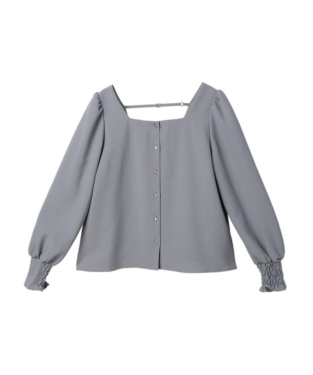 earth music&ecology ２ｗａｙストラップブラウス Grayish Blue