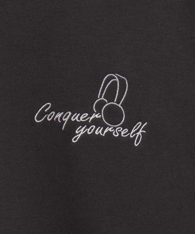 WEGO 【ユニセックス着用ITEM】ガールイラストグラフィックプルオーバー ブラック中濃色