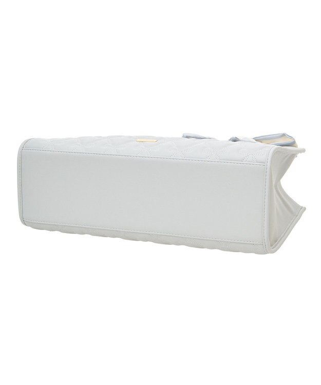 Maison de FLEUR EC限定スカーフ付リボンキルティングトート Grayish Blue