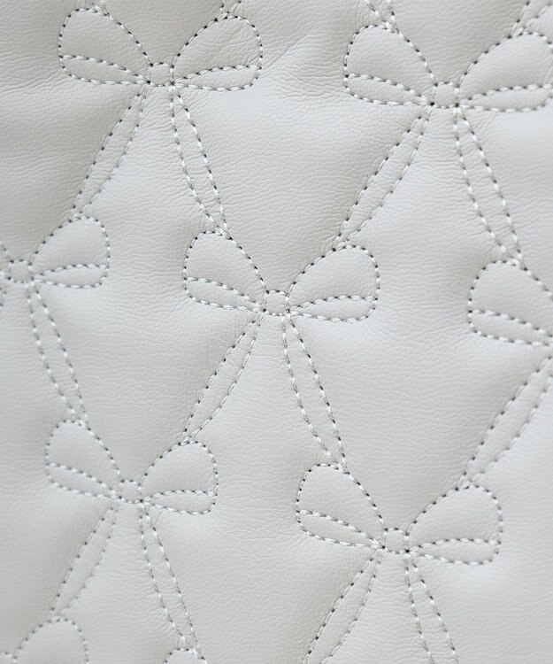 Maison de FLEUR EC限定スカーフ付リボンキルティングトート Grayish Blue