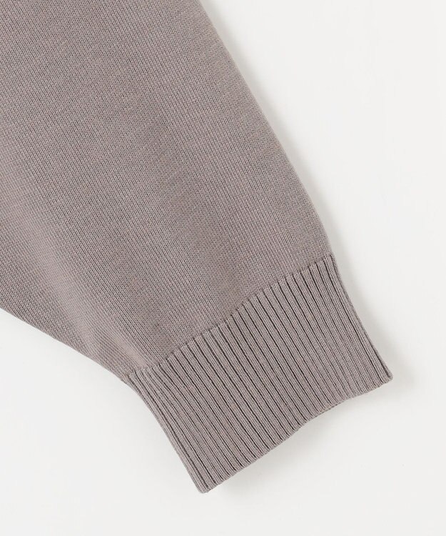 23区 L 【SLOW/一部店舗限定】コットンシルク ニットブルゾン ライトグレー系