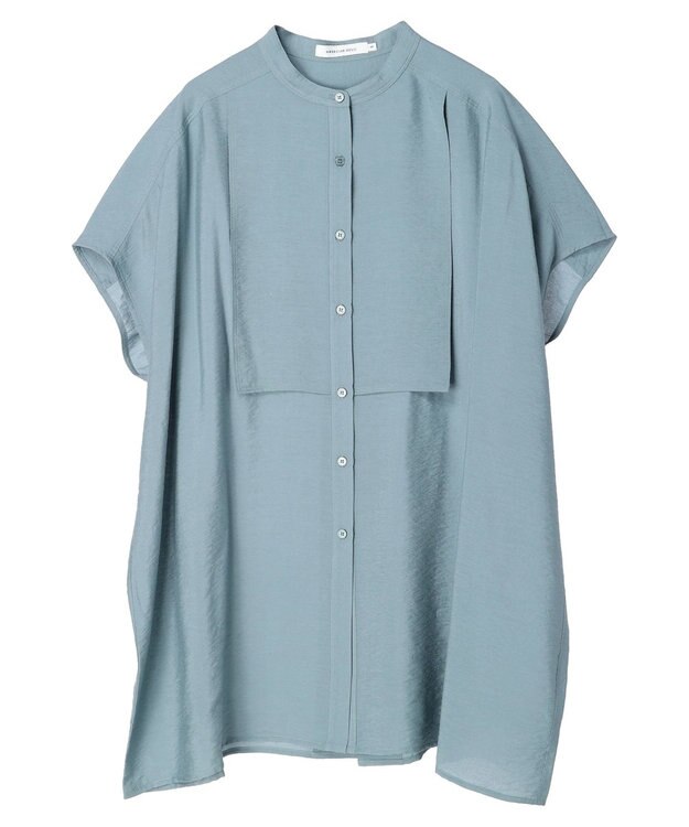 AMERICAN HOLIC ブザムフレンチスリーブバックオープンチュニック Sax