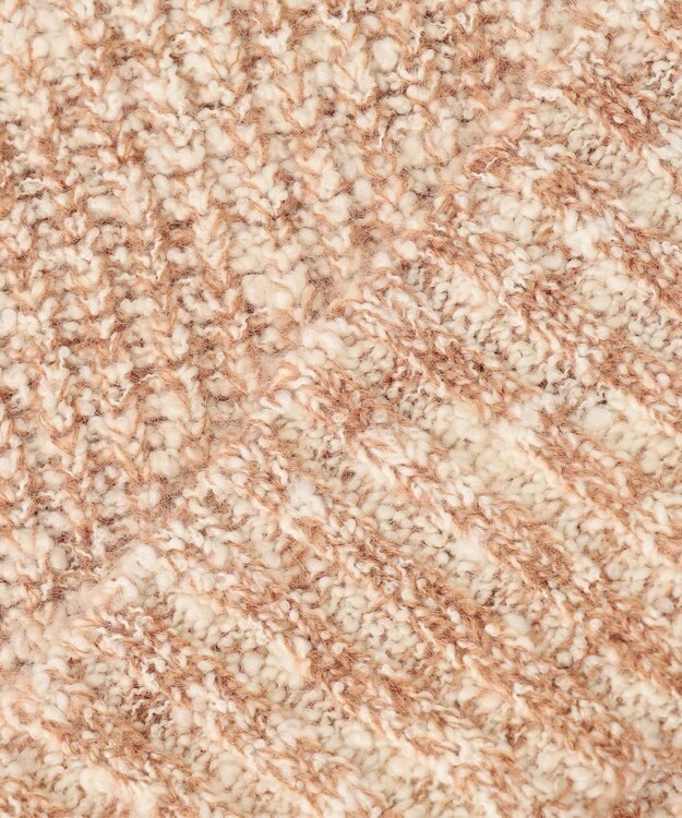 BEIGE， BUFFON / ツイードニット Camel x White x Red