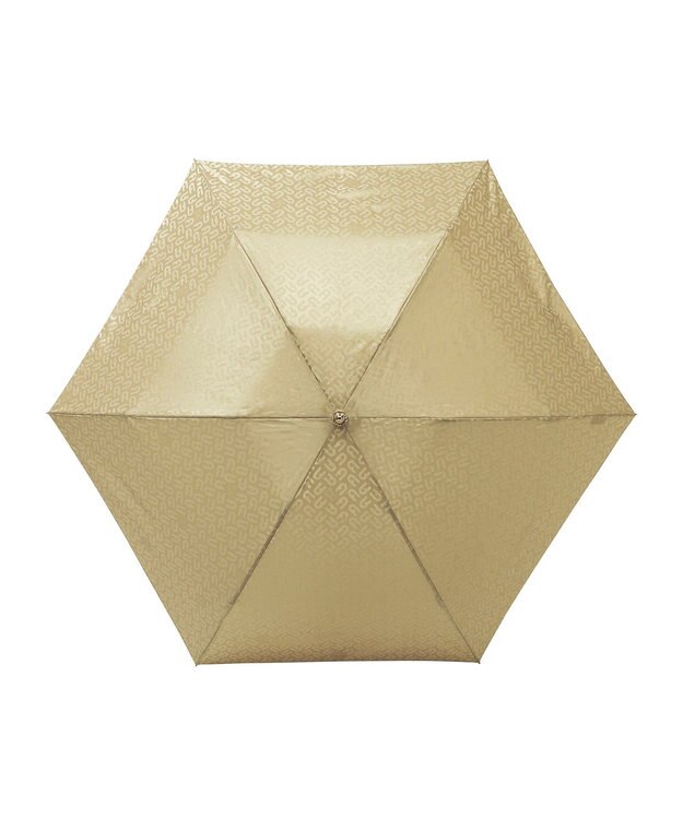 MOONBAT フルラ (FURLA) 折りたたみ傘 雨傘 ジャカード モノグラム ベア UV 軽量 ベージュ