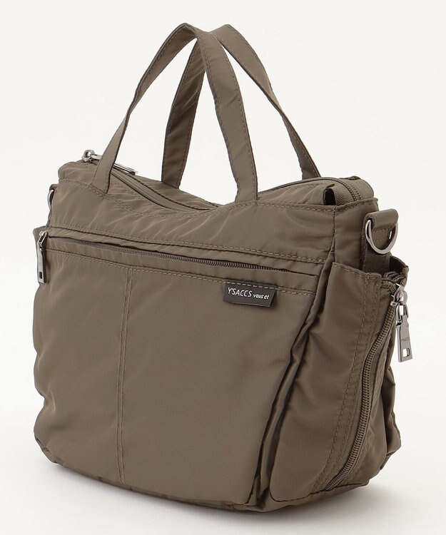 Y'SACCS 【Y’SACCS vous et】サイドジップ2WAYミニトート カーキ