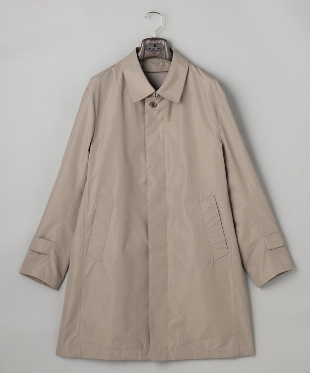 GOTAIRIKU ダウンライナー装着可【半裏仕様】メランジシャンブレー ステンカラースプリングコート ベージュ系