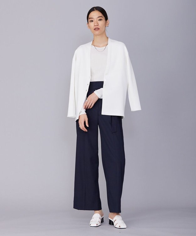 ICB 【洗える】コットンポリエステルスムース カーディガン オフホワイト系