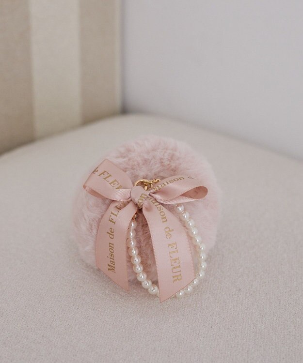Maison de FLEUR パールチェーンファーチャーム Pink