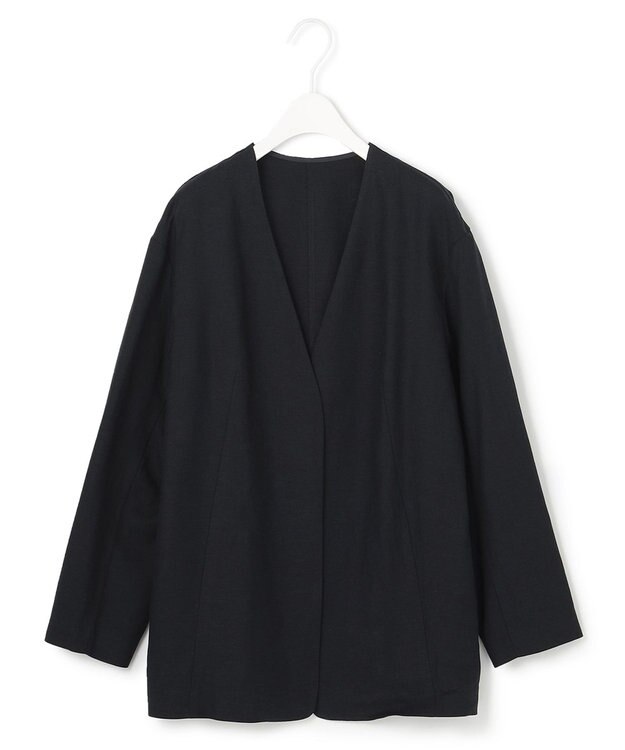 ICB 【洗える】 Unleash ノーカラージャケット ネイビー系