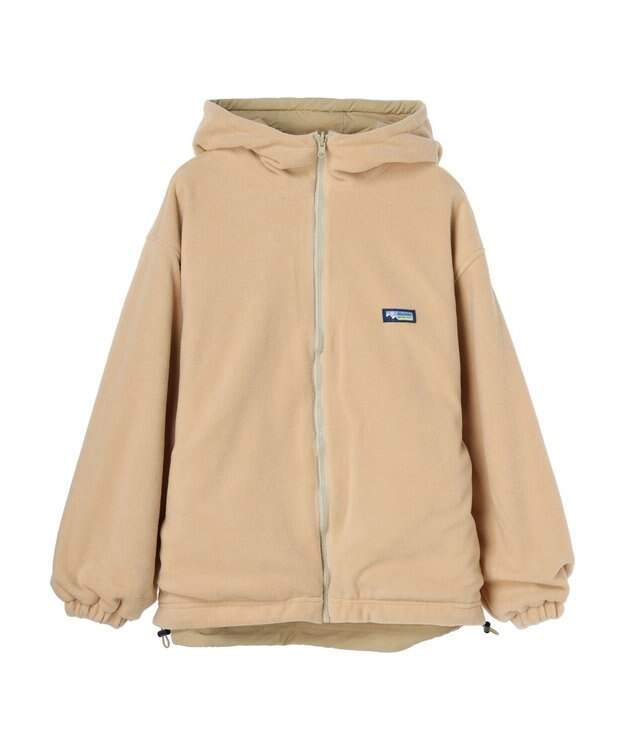 CRAFT STANDARD BOUTIQUE ナイロン×裏フリースリバーシブルブルゾンＬ／Ｓ Beige