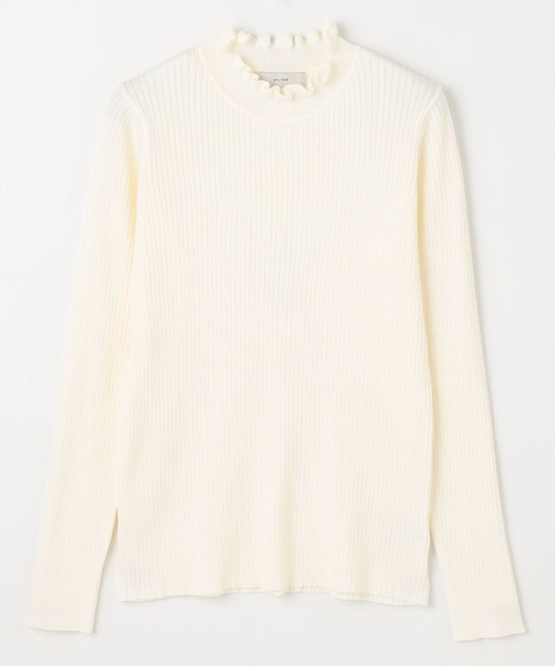 ANY 【洗濯機可】ウォームニットフリルプルオーバー オフ