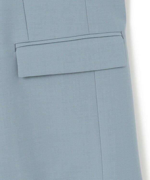 ICB L ウール2WAYストレッチ ダブルブレストジャケット ブルーシェイド系