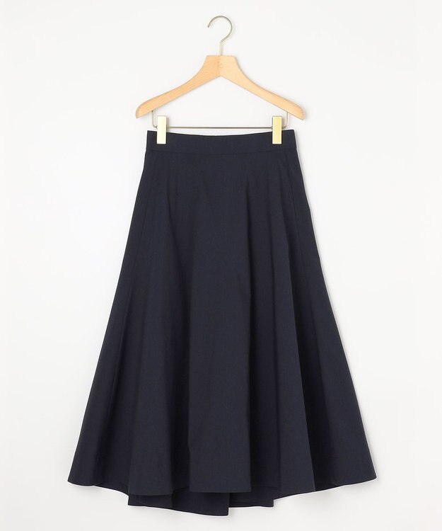 組曲 【セットアップ着用可・WEB限定】コンパクトシャーティング フレアスカート ネイビー系
