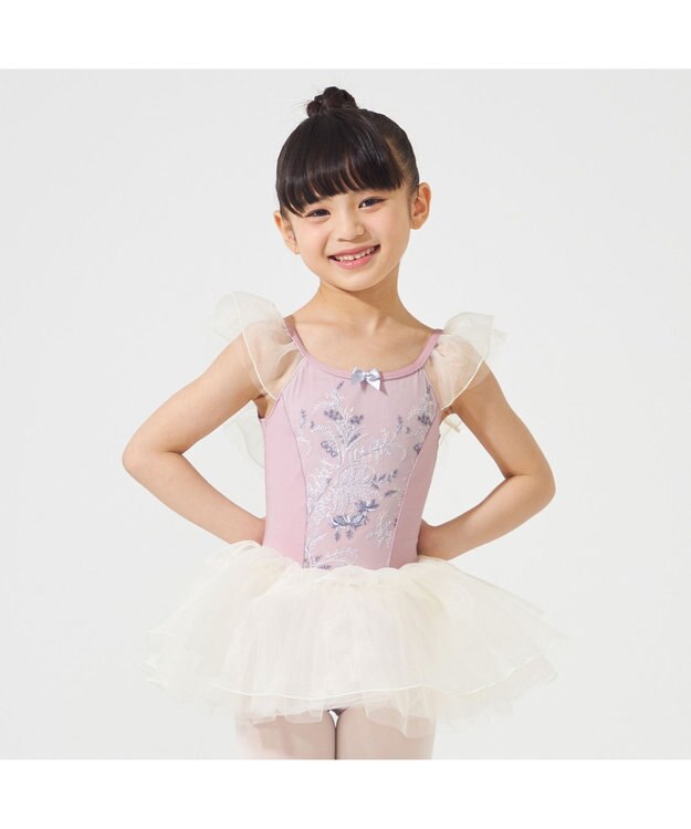 Chacott スカート付レオタード グレイッシュローズ