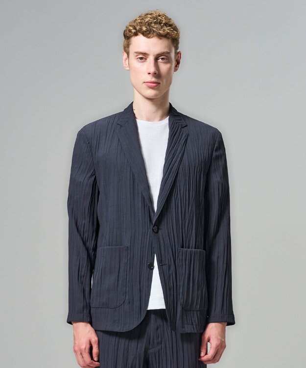 JOSEPH HOMME 【HIGH GRADE LINE】フォグプリーツストレッチ　ジャケット ネイビー系