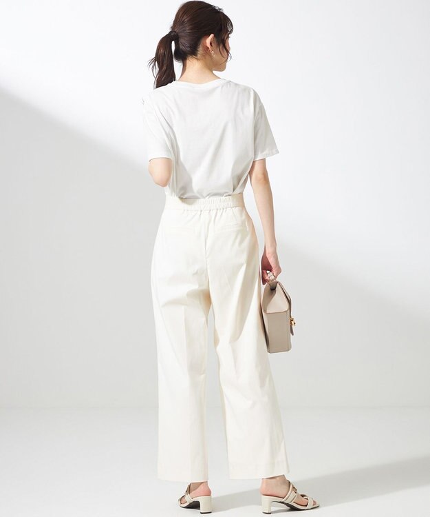 ANY SIS S 【ストレッチ・接触冷感・撥水・UVカット・洗える】エアリーストレッチ ワイドパンツ オフ