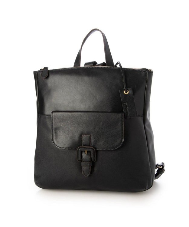 UNBILLION アトランタ ATLANTA / やぎ革軽量ボックス型リュック ブラック