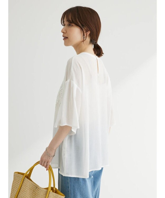 Green Parks ・ＥＬＥＮＣＡＲＥ　ＤＵＥ　ケミカルレースブラウス Off White