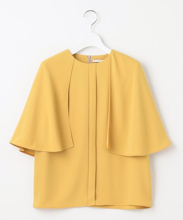 自由区 【洗える】バックサテンジョーゼット  ブラウス イエロー系