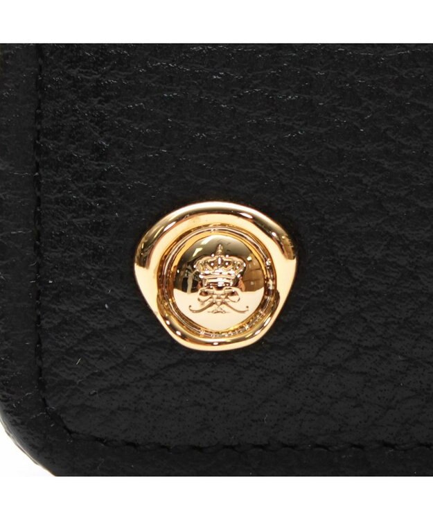 A.D.M.J. 【牛革】スパニッシュレザー/モーツァルト スワロフスキー・クリスタル付 スリムウォレット ブラック