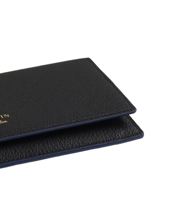 LANVIN en Bleu リム 被せ薄マチ長財布 ブラック