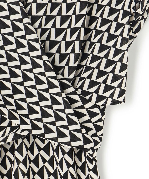 BEIGE， 【洗える】MODESTO / ジャージーストレッチカシュクールドレス Monotone