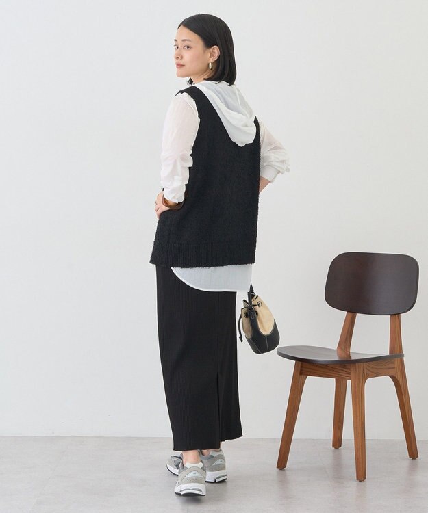 AMERICAN HOLIC 針抜きリブタイトスカート Black