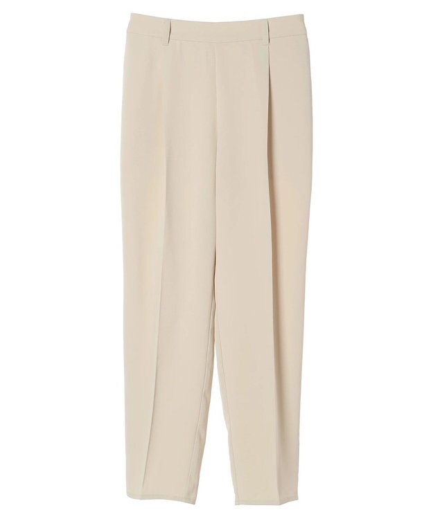 Green Parks きれいシルエットパンツ（とろみテーパード） Light Beige