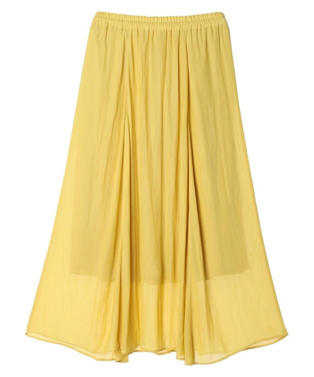 Green Parks サラフレギャザースカート Yellow