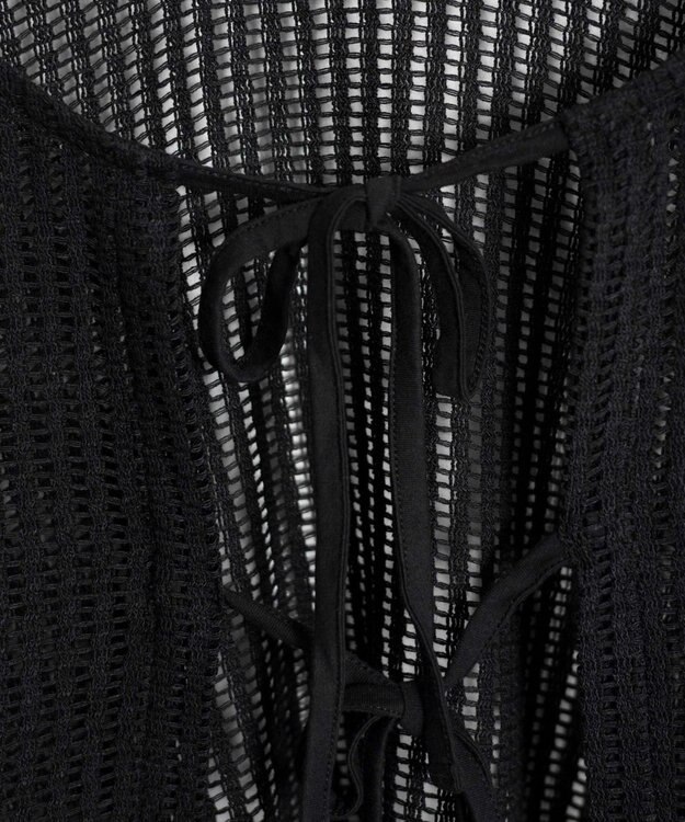 WEGO メッシュリボンカーディガン ブラック