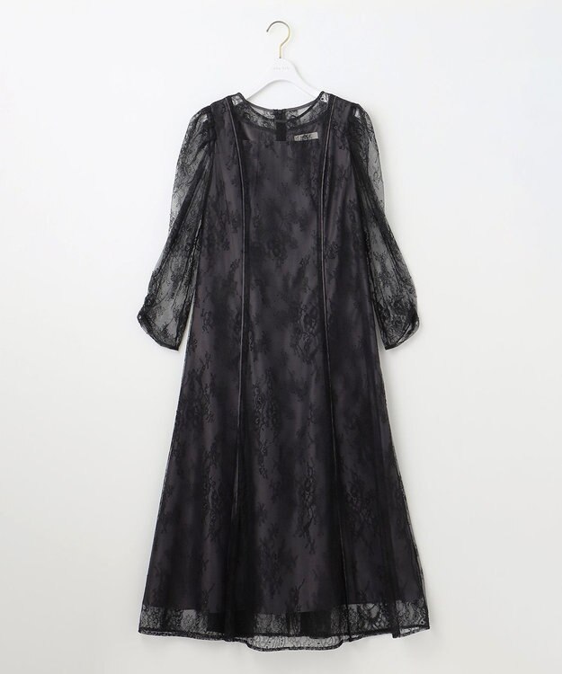 ANY SIS 【Lily Calin】クラシックナローレース ドレス ブラック