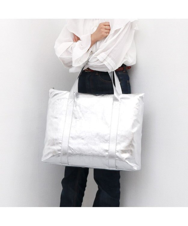 UNBILLION カシュカシュ cachecache / 綿コーティングビッグバッグ シルバー