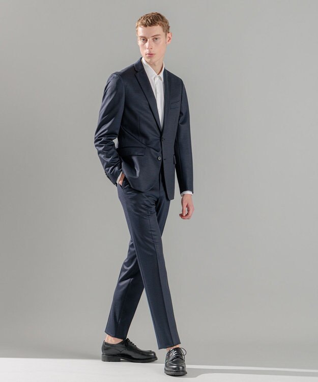 JOSEPH HOMME 新素材【抜群のストレッチ性/セットアップ対応可】スプリングウールジャージー テーパードパンツ / CITY ネイビー系