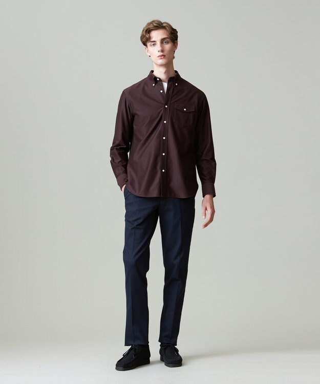 J.PRESS MEN KANEMASA KNITTING デニムジャージ シャツ ブラウン系