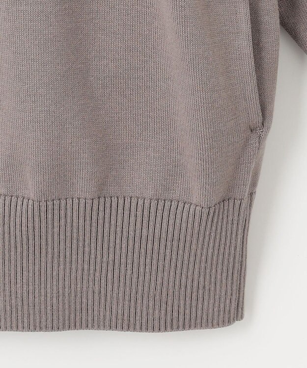 23区 S 【SLOW/一部店舗限定】コットンシルク ニットブルゾン ライトグレー系
