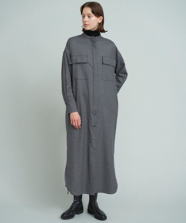 23区 【SACRA】ウィンシークロス ワンピース グレー系