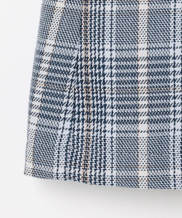 組曲 KIDS 【110-140㎝】グレンチェック キュロット サックスブルー