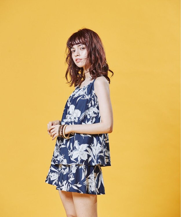 San-ai Resort（三愛水着楽園） 【Coral veil】Cameria　3点セット 水着 ネイビー