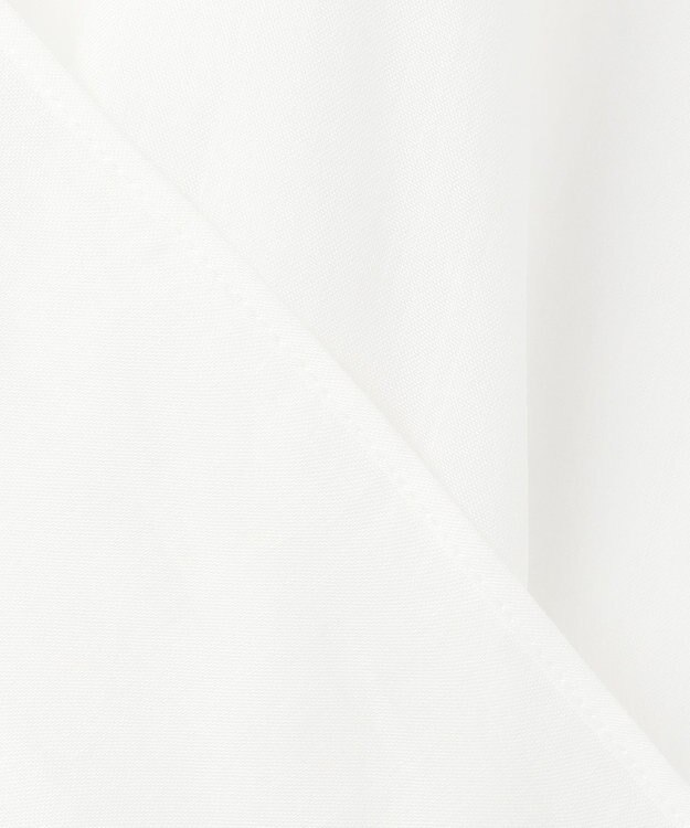 BEIGE， PAULINE / リネンヴィスコースフェイクレザー配色ブラウス White