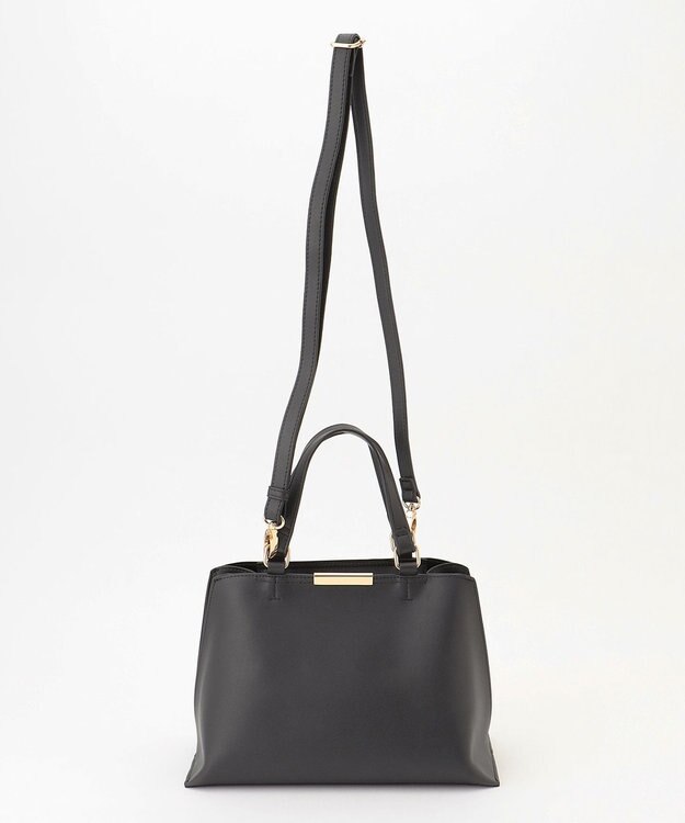 ANY 【2WAY】スクエアメタルハンドバッグ ブラック