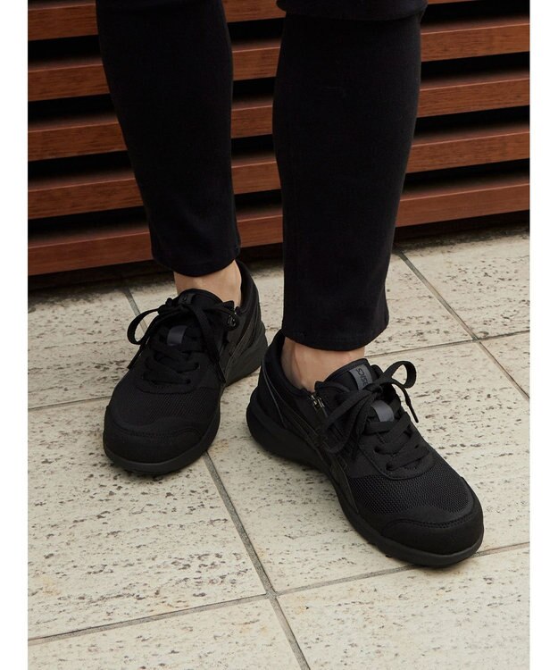 ASICS WALKING ハダシウォーカー レディース 3E相当 ブラック系