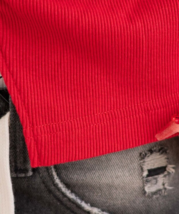 WEGO WZIPギャザートップス レッド